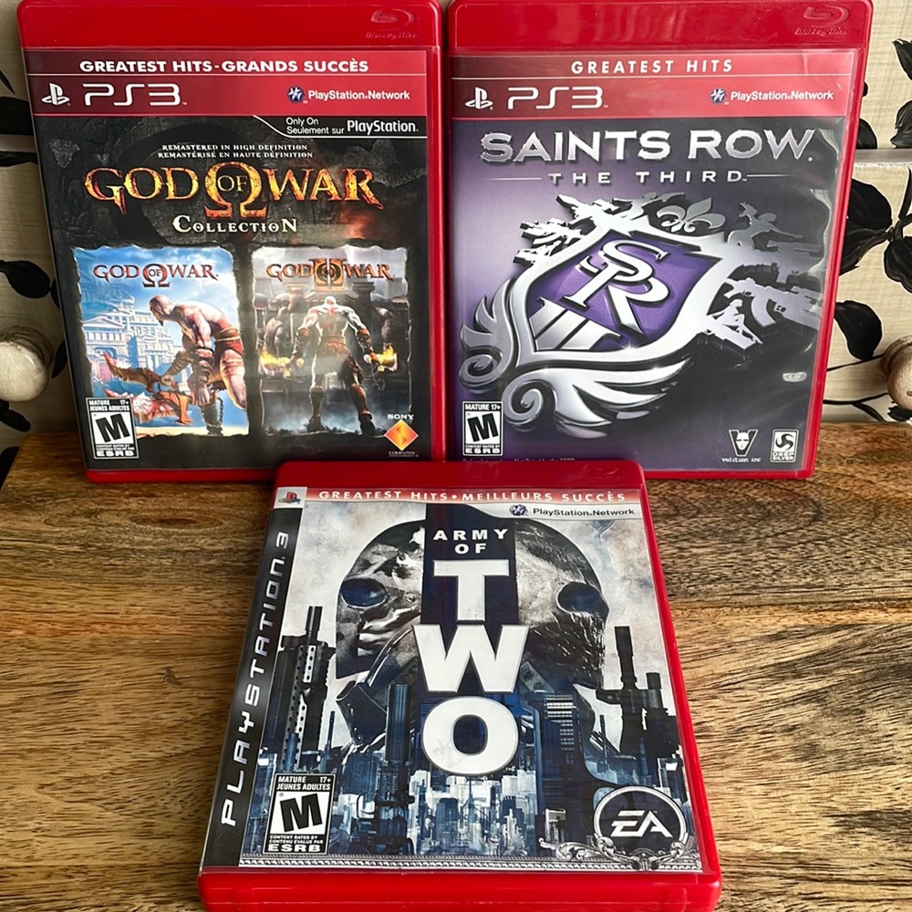 🖤PS3 Games GOD of WAR, ARMY of TWO, SAINTS ROW The Third.